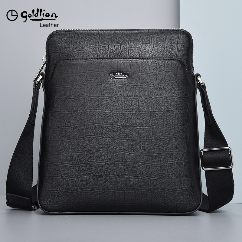 Kinley to men's bag Single shoulder bag Men's slanted satchel leather Summer Shoulder Bag 2021 new luxury brand package bag