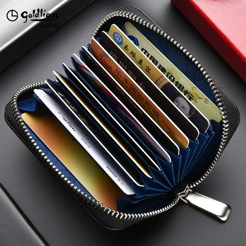 Вместительный и большой кожаный картхолдер для визитных карточек, из натуральной кожи