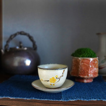 Dust-free handmade ceramic promotion plum blossom tea cup small teacup