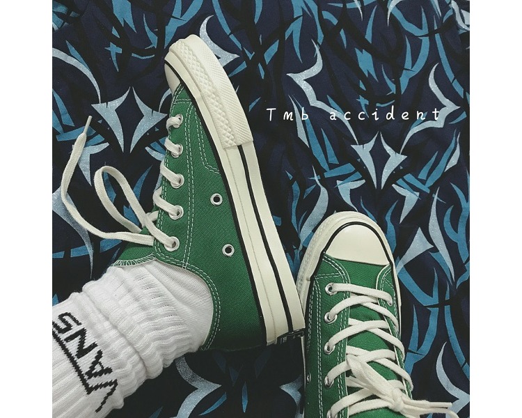 Converse Converse 1970s Jungle Green Low 144756C Giày đế thấp màu xanh lá cây tiêu chuẩn của Samsung giày thể thao lining