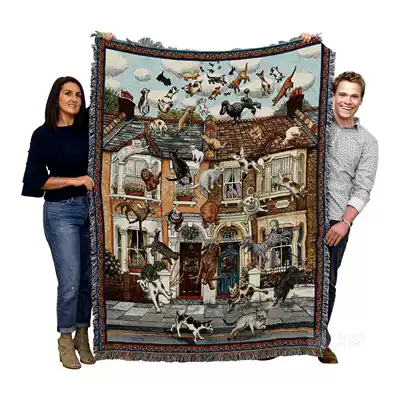 Spot New York City Park Imported Angels Coming to the World Cotton Blanket Cover Carpet Casual Blanket Made in the United States