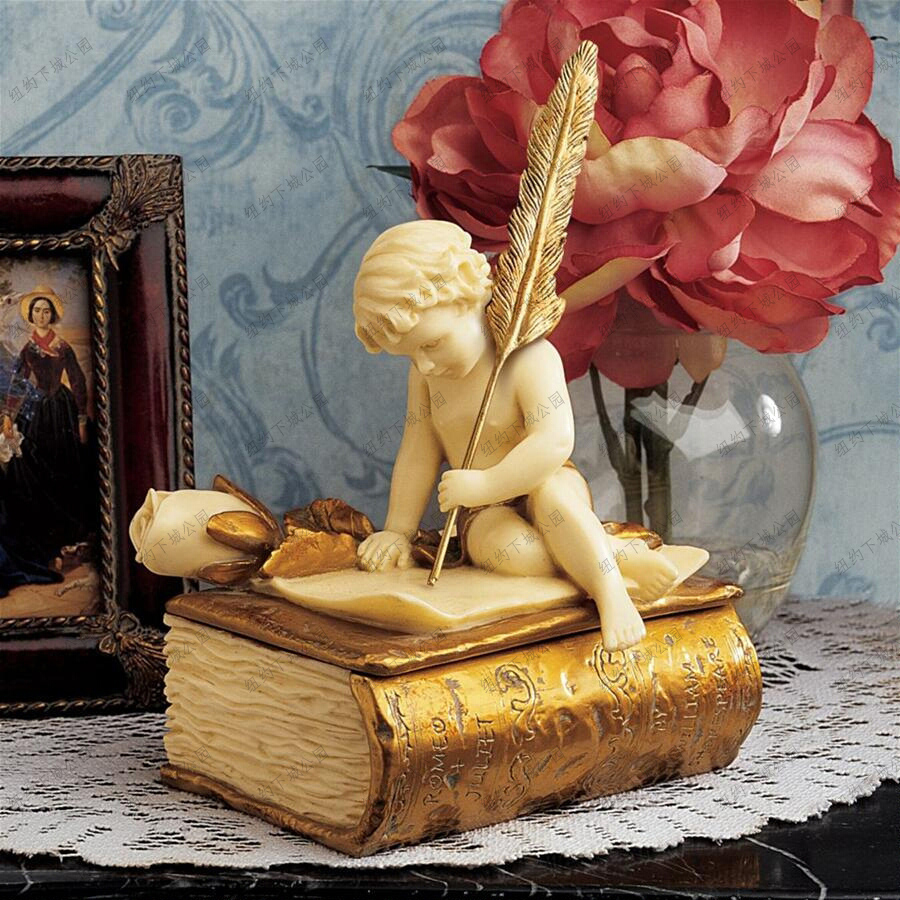 Spot new york Lower City Park Imported Angel Love Letter Art Sculpture Decorative Box Garage Box Jewelry Box Decoration