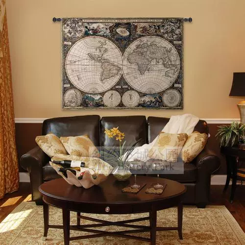 Thành phố New York Công viên dưới nhập khẩu Thế giới cổ đại Bản đồ Nghệ thuật Tapestry 134x96 - Tapestry