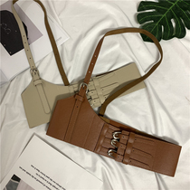 New original Cebu Wind harness Waist Seal Female Decoration One-piece Dress Shirt Cortical Back Strap Waistcoat Surge