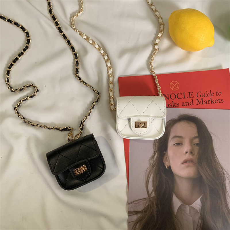 New summer ins braided chain mini bag women's fashion all-match rhombus messenger bag decorative shoulder bag