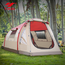 Lelever Double Camping Automatic Large Tent Outdoor Rain-Proof Double Inflatable Tent Portable Foldable Thickening