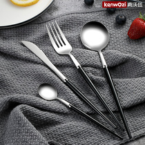 304 stainless steel Western food knife and fork ins Wind tableware set knife and fork spoon complete Western food two-piece household three-piece set