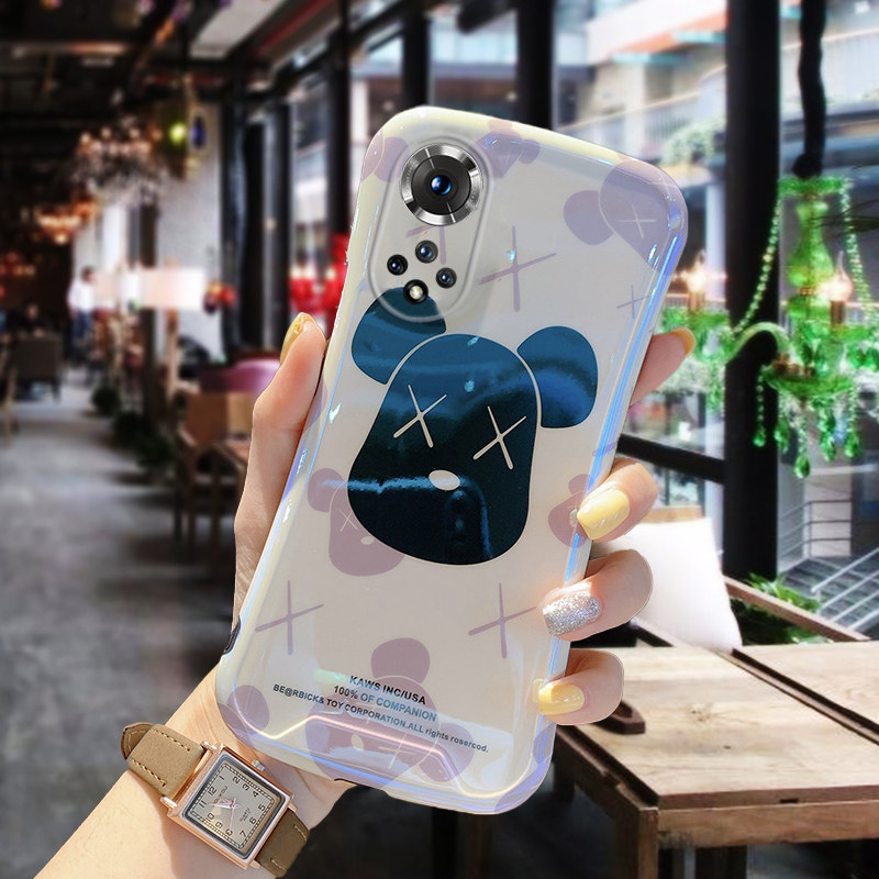 Suitable for Huawei 50Pro mobile phone protective case Blu-ray small brute waist glory P50 silicone soft edge 50pro all-inclusive anti-fall P40Pro net red boys and girls P30 cartoon se protective case h