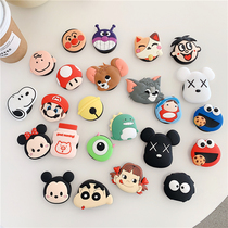 Cute Cartoon Silicone Apple phone holder folding telescopic brush drama Tracker Vivo Personality Creativity