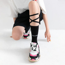 Strap star socks female cross luminous reflective socks Tide brand ins personality shaking sound Net red calf socks