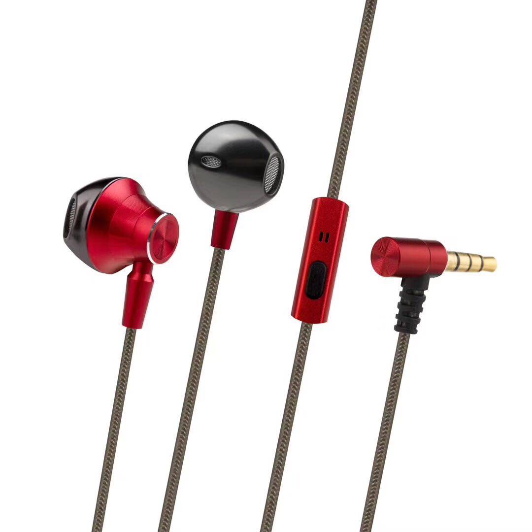 MEMT NEW METAL HEADPHONES T3 Half-in-ear flat head plug comfortable wearing not easy to slide metal front and back cavity-Taobao