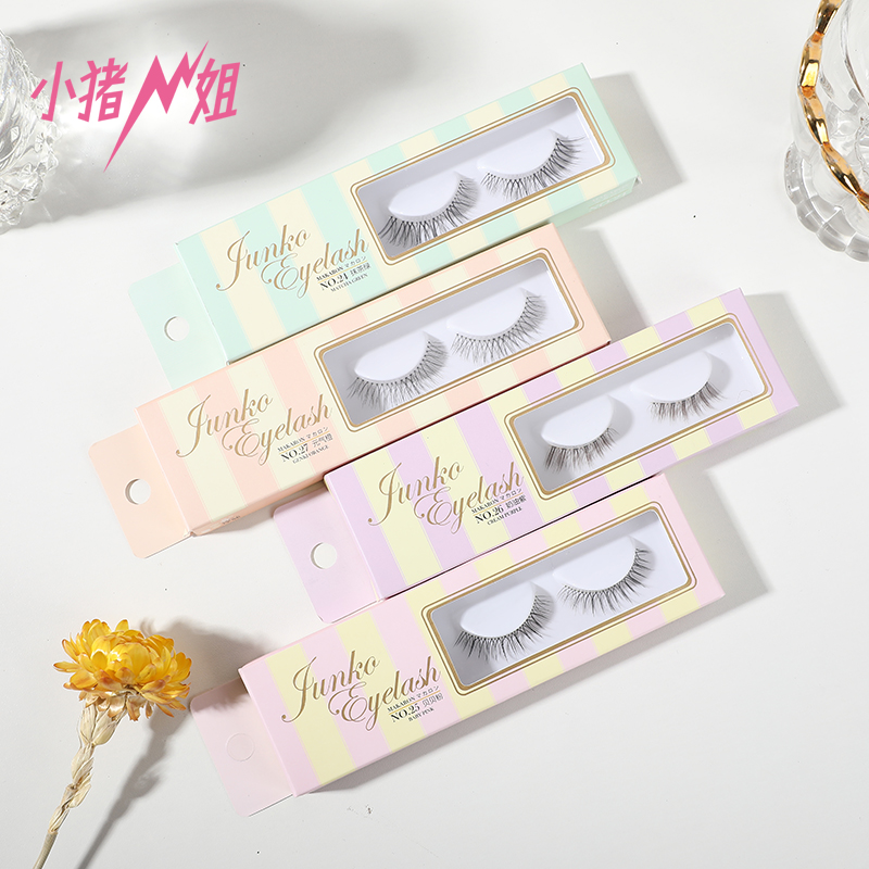 Piggy Sister Junko Teacher Macron Series single case fake eyelash roll teething, natural naked makeup with glue
