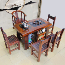 Old boat wood tea table chair combined household integrated solid wood tea table utilita tea table tea table tea set with table simple tea table