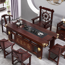 Old boat wood tea table and chairs combined solid wood integral tea table office for tea table office drinking tea table tea set