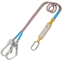 Safety rope outdoor anti-fall high work safety rope electrical work nylon safety belt connection large hook 896