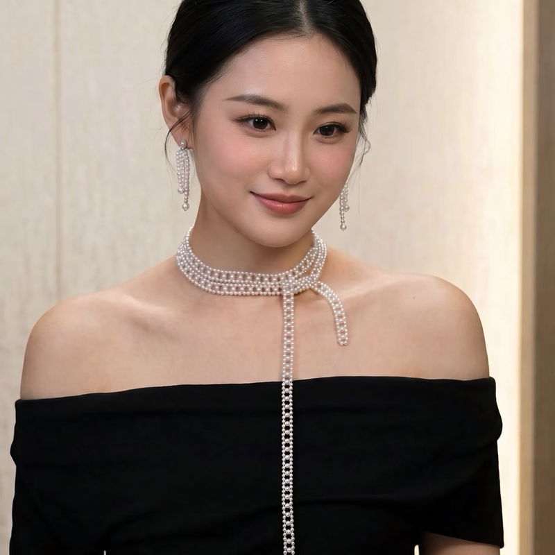 【Dream Tears】Natural Baby Freshwater Pearl Sweater Chain, Pearl Waist Chain, Long Necklace, Simple and Fashionable 【Dream Tears】Natural Baby Freshwater Pearl Sweater Chain, Pearl Waist Chain, Long Necklace, Simple and Fashionable