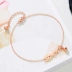 Nhật Bản và Hàn Quốc phiên bản thời trang mạ vàng hồng 18K vòng chân nữ bằng thép titan màu vàng tua rua đồng xu vòng chân trang sức quà tặng vòng chân nữ bạc Vòng chân