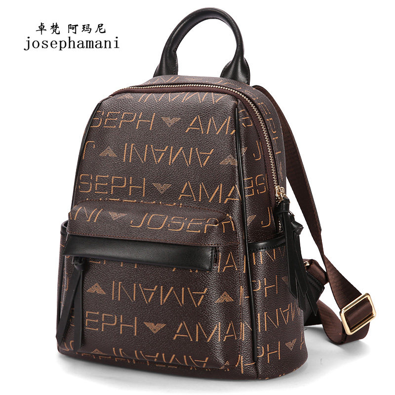 Zhuo Fan Armani womens mini small backpack letter printed shoulder bag women 2019 new Korean version of the travel bag