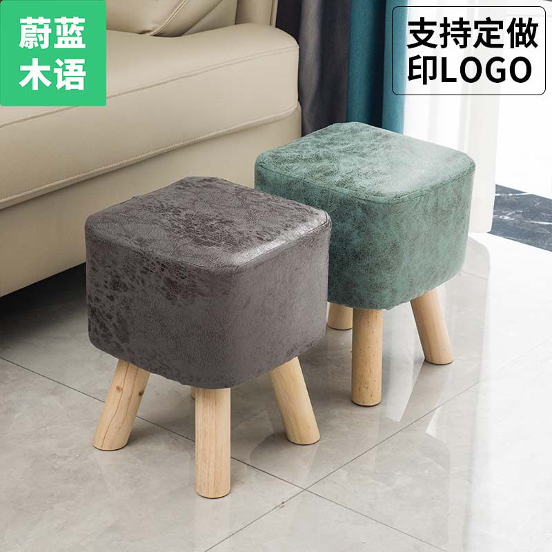 Technology cloth square stool door change shoe stool solid wood low stool coffee table bench home stool dining table stool high stool makeup chair