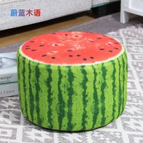 Fruit stool solid wood low stool fabric removable and washable coffee table stool living room sofa shoe stool creative bedroom small round stool