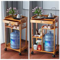 Kitchen Shelve Ground Tea Water Cabinet Multilayer Containing Rack Multifunction Dining Car Removable Tea Car Living-room Small Cart