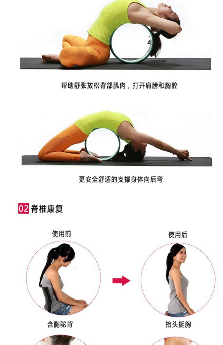 Bánh xe yoga đích thực Bánh xe uốn cong uốn cong tạo tác Yoga vòng tròn thiết bị giảm béo - Yoga thảm tập yoga vuatham