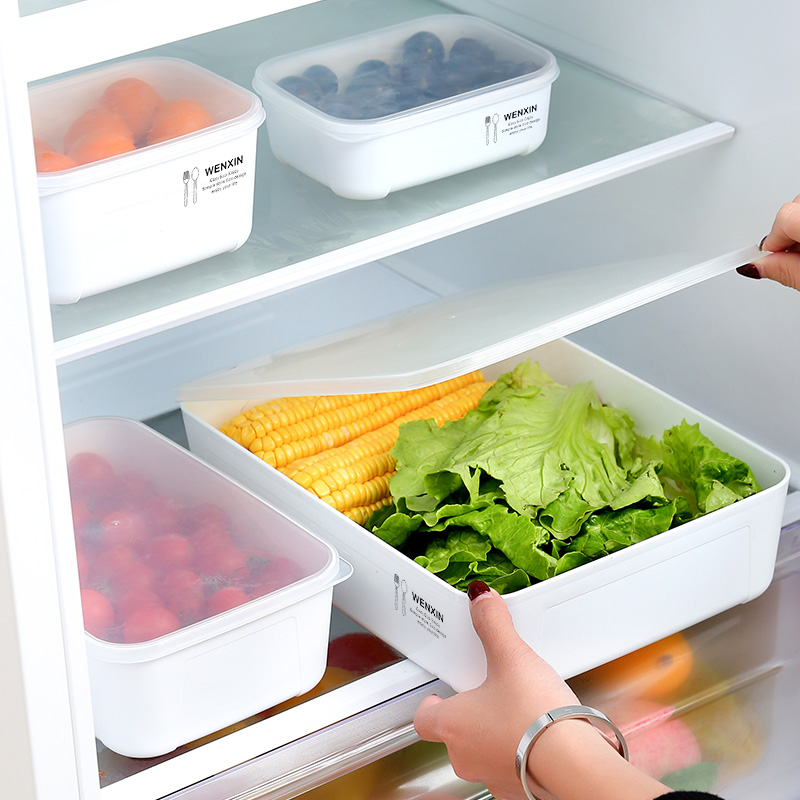 Plastic Fruit Refreshing Box Food Grade Containing Box Refrigerated Sealed Meal Kit Fridge Microwave Oven Lunchbox Small Lunch Box