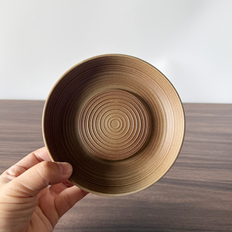 Vintage Rustic Pottery Pot Holder Tray, Round Tea Tray, Household Anti-Scalding Heat Insulation Pad, Ceramic Base, Pot Care Tray