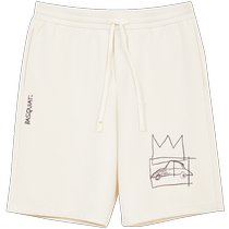 Jack Jones simple and comfortable mens quarter pants BSQ joint style slightly loose pattern embroidered casual shorts for men