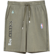 Jack Jones Summer New NBA Co-branded Celtics Loose Letter Drawstring Casual Sports Shorts Mens Wear