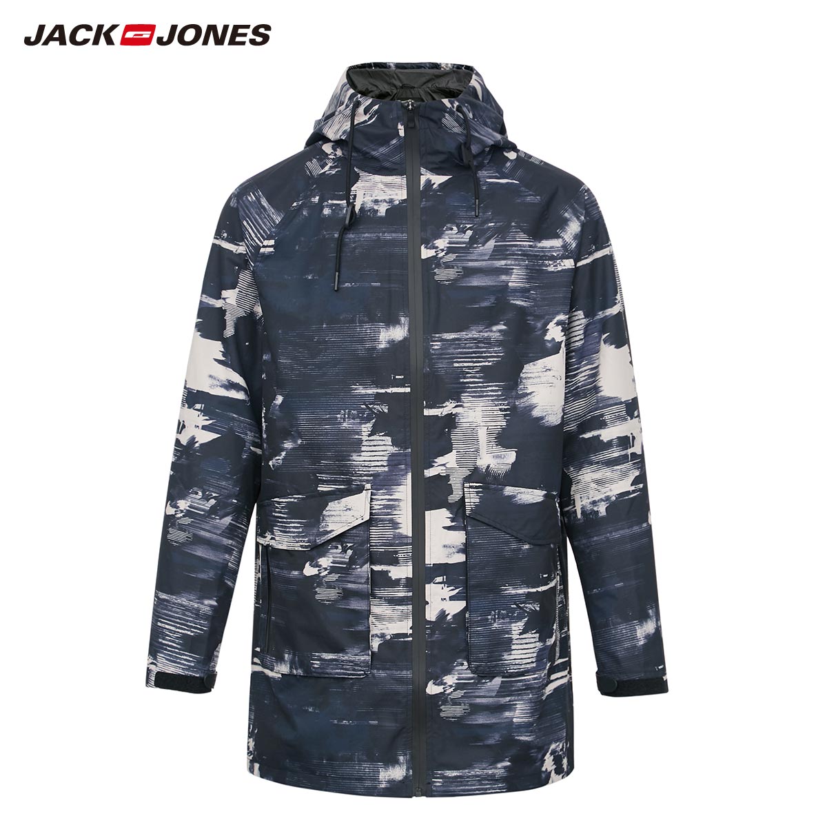 Jack Jones Tóm tắt in Sports Trench Coat Xuân / Hè mới nam đường gió