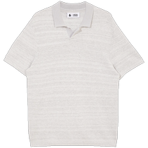 Jack Jones summer and autumn mens short-sleeved shirt lapel ribbed knitted three-dimensional textured knitted Polo shirt for men