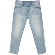 Jack Jones Autumn New Basic Trend Versatile Slim Elastic Washed Comfortable Nine-Point Jeans Mens Wear
