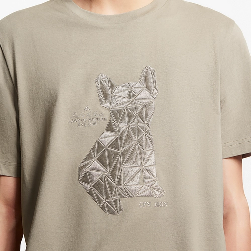 Летняя хлопковая футболка с коротким рукавом, 2025 года, с вышивкой