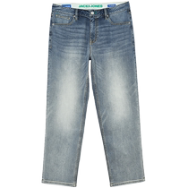 Jack Jones Autumn Mens Loose Trendy Versatile Fashionable Comfortable Letter Print Jeans Mens Wear