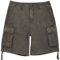 Jack Jones summer silhouette dark gray green workwear trend comfortable and simple mens casual denim shorts mens pants