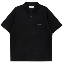 Xiaoxiangfeng Jack Jones summer new heavyweight jacquard short-sleeved polo shirt mens lapel short-sleeved T-shirt for men