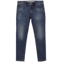 Jack Jones Autumn Simple Mens Washed Versatile Casual Slim Elastic Eco-Friendly Trousers Jeans Mens