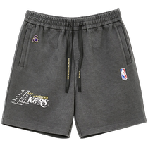 Jack Jones new summer five-quarter pants NBA joint Lakers loose fit embroidered offset printed sports shorts