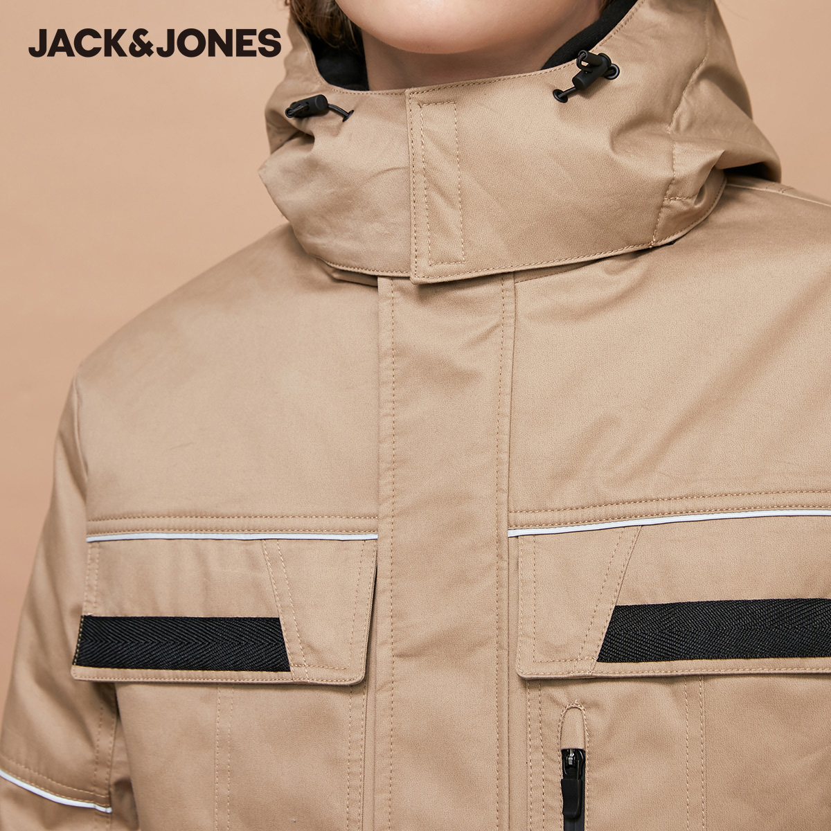 Ấm Jack Jones Jack Jones Winter Trendy Thời Trang Han Quoc bản nam Hood dày Workwear bông
