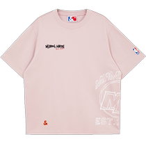 Jack Jones new summer mens NBA joint Heat team printed embroidery decorative round neck short-sleeved T-shirt for men