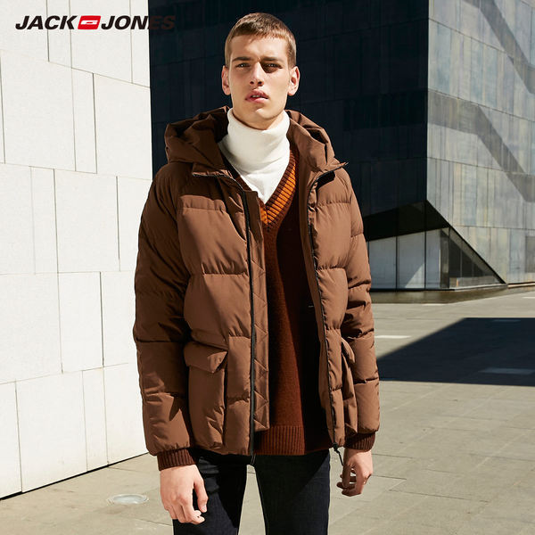 双11预售 17年新款 Jack Jones 杰克琼斯 男式连帽羽绒服 双重优惠后￥524包邮 2色可选
