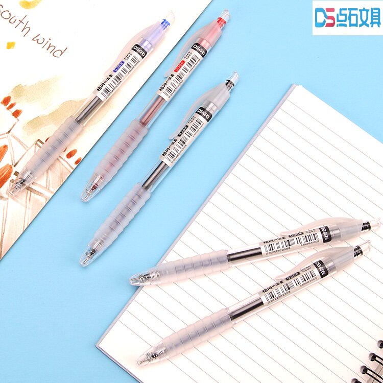 Point Stones DS068 Soft Grip Glue Air Cushion Press Action Pen 0-38mm Anti-Fatigue Glue Grip Water-based Pen Students in Sexual Pen