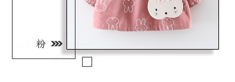 Cô gái ăn mặc cộng với nhung trẻ em cô bé hoạt hình thỏ búp bê cổ áo váy bé gái bé công chúa váy váy trẻ em 10 tuổi
