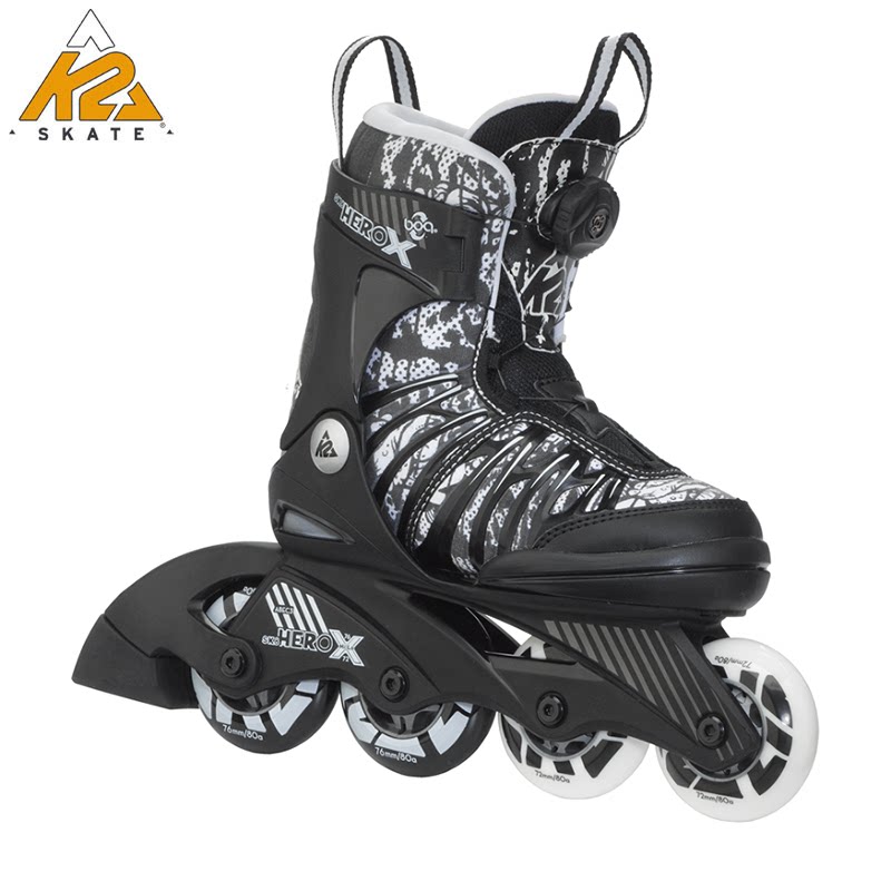 American K2 SK8 HERO X BOA Knob Competition Training Professional Soft Boots Super Comfortable Casual Roller Skates