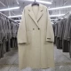 Phong cách Hàn Quốc hồ sơ lỏng thắt lưng eo khâu tay lông cừu áo len cashmere áo dài vai nữ
