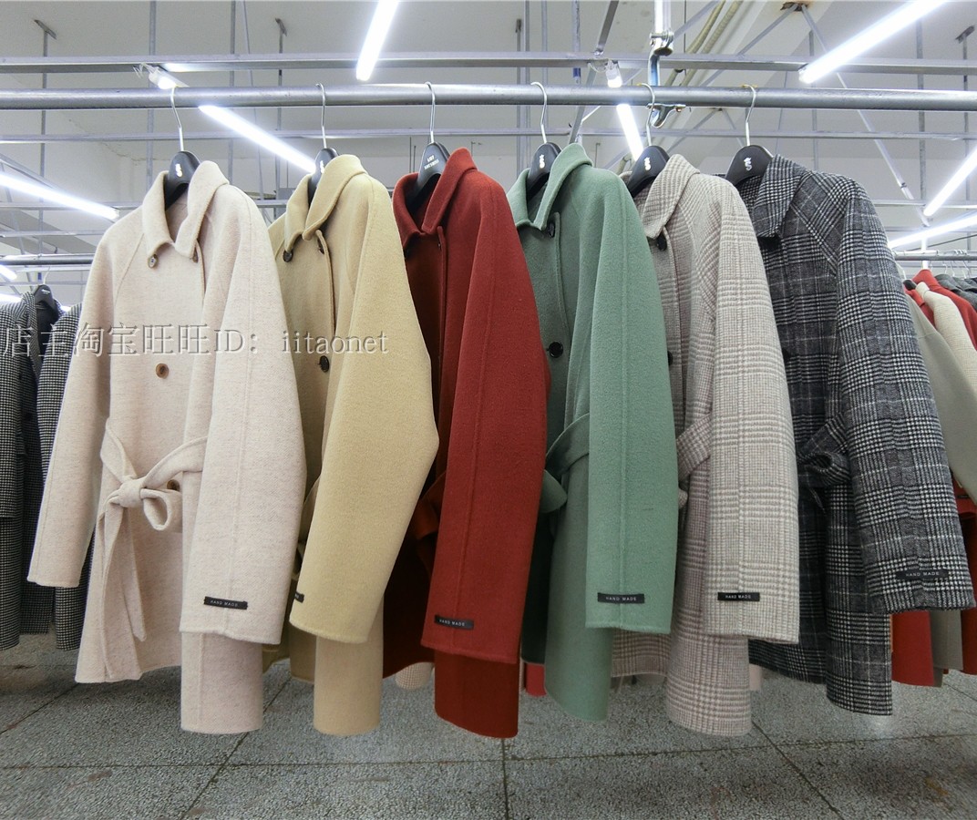 Phiên bản Hàn Quốc của chiếc áo len cashmere hai mặt được may thủ công mới, áo len đôi ngực búp bê ở phần dài của thắt lưng áo dạ quang nữ đẹp
