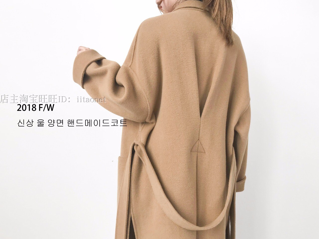 Bên khe trở lại trở lại pinch pleated phần dài kẻ sọc đôi phải đối mặt với áo len cashmere áo túi lớn chống mùa giải phóng mặt bằng nữ áo khoác nữ de thương