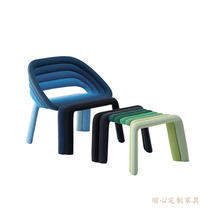 Shunxin custom furniture simple creative designer color coil leisure chair living room exhibition hall art sofa