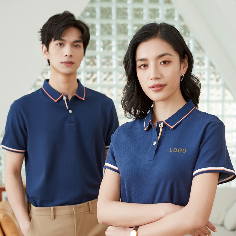 polo shirt workwear custom T-shirt print character logo embroidered jersey turtleneck short sleeve company clothing diy culture shirt